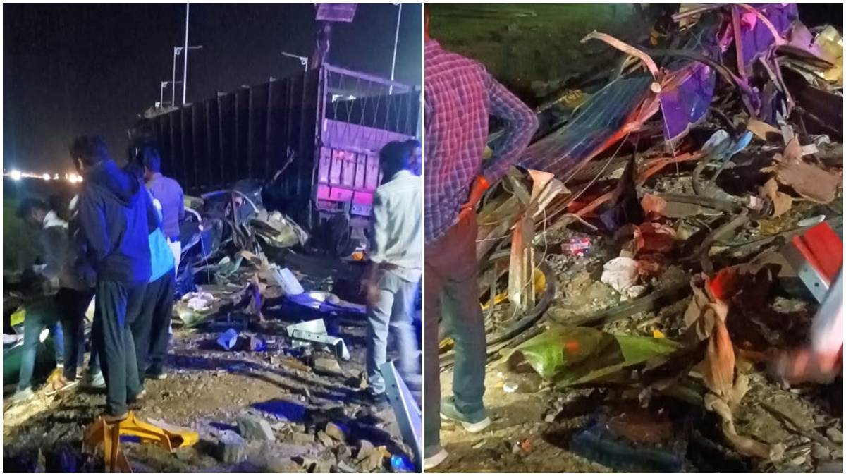 Accident in sidhi बल्कर ने 3 बसों को मारी टक्कर, दो बस खाई में गिरीं, 17 की मौत
