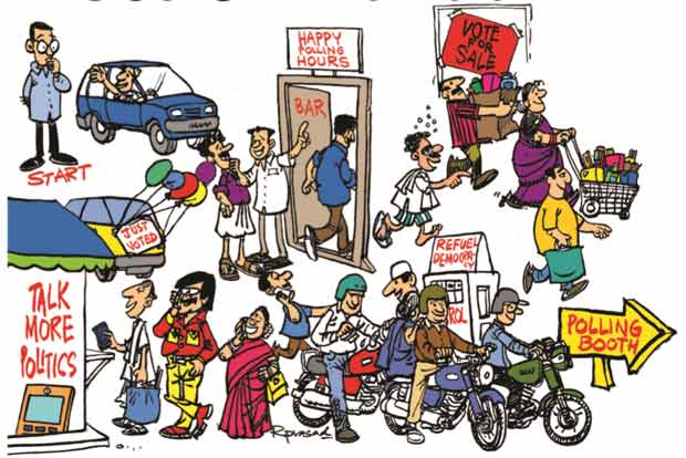 चुनाव के प्रेशर में तोहफों का कुकर और डिनर सेट वोटरों को रिझाने के लिए बांटे जा रहे