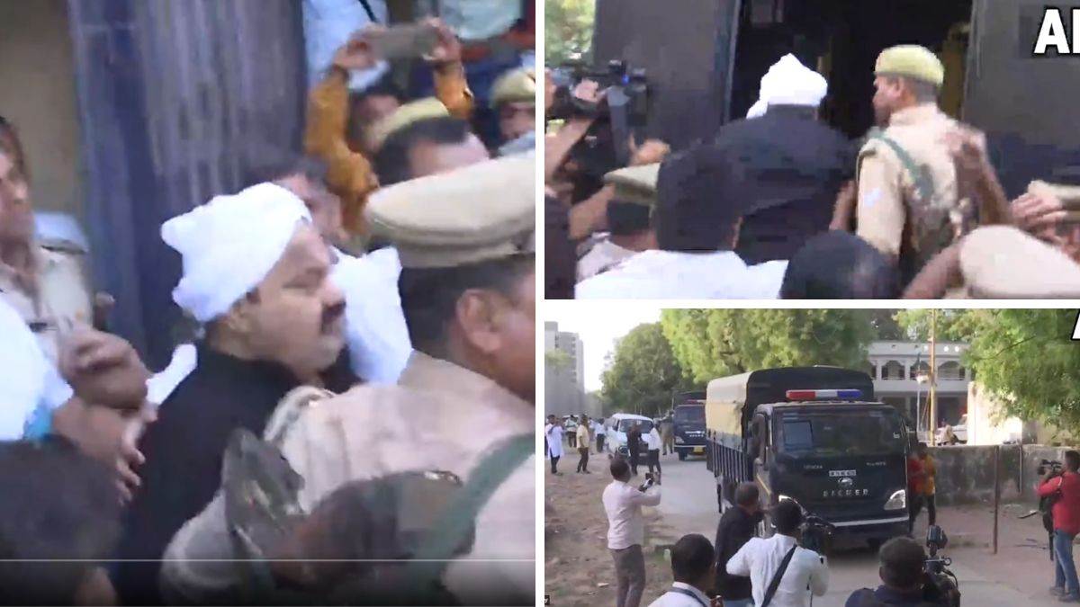 अतीक अहमद को साबरमती जेल से लेकर प्रयागराज के लिए निकली UP Police 20 अतीक अहमद को साबरमती जेल से लेकर प्रयागराज के लिए निकली UP Police
