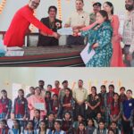 मेरे सपनों का भारत सेवा संकल्प अभियान के तहत उत्कृष्ट सराहनीय कार्य झिंझरी जेल अधीक्षक प्रभात चतुर्वेदी के करकमलों द्वारा समाजसेवी व अधिवक्ता रेखा अंजू तिवारी हुई सम्मानित…… ..मेरे सपनों का भारत ऐसा हो…जिसमे बेटियां आत्मनिर्भर निर्भीक और निडर होकर कार्य कर सके क्योकि..हमारी बेटियां अपने जीवन पथ पर कोमल हो सकती है…लेकिन..कमजोर कभी नही हो सकती है.. समाजसेवी व अधिवक्ता रेखा अंजू तिवारी ने षष।सेवा संकल्प अभियान मे बेटियो को दृढ़संकल्प दिलाया.