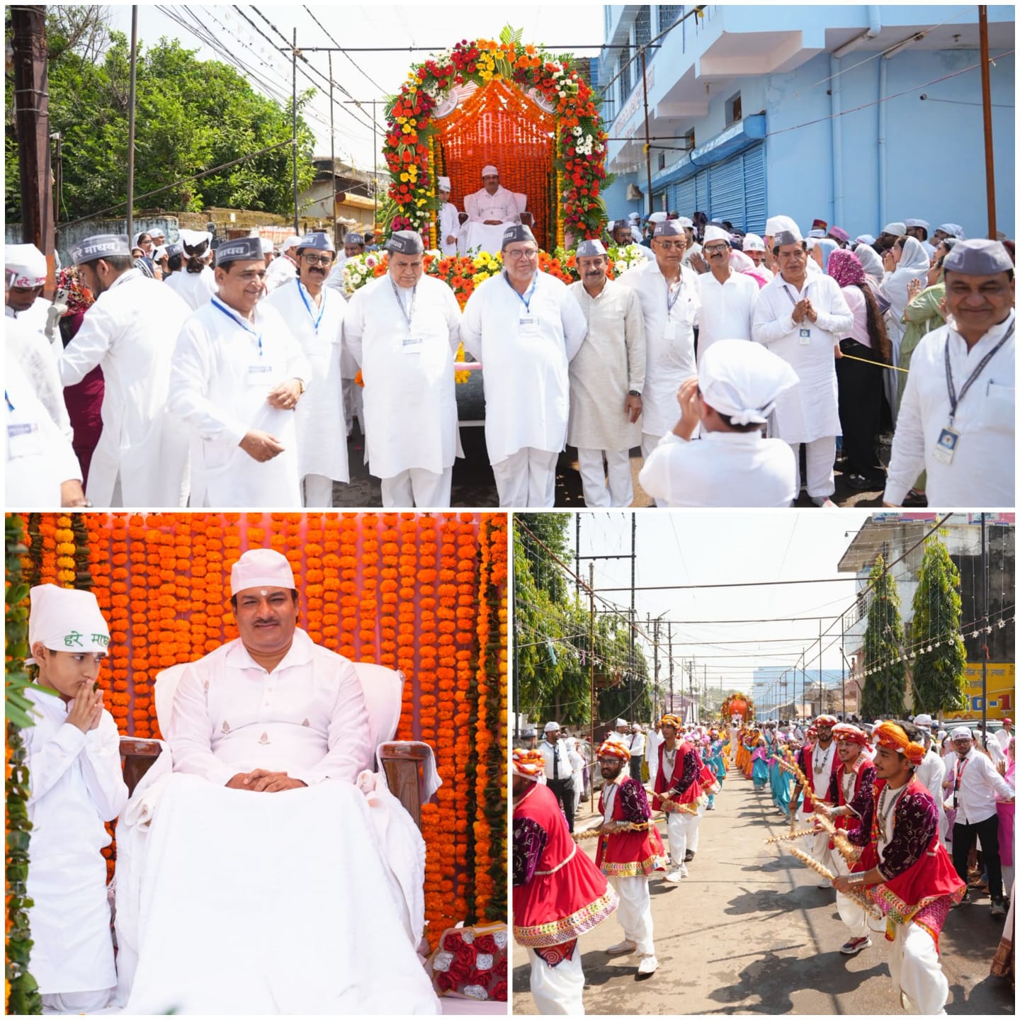 भव्य शोभायात्रा के साथ हुआ हरेमाधव वर्सी पर्व का शुभारंभ सतगुरु सांईं ईश्वरशाह साहिब के दर्शन को उमड़ा श्रद्धालुओं का सैलाब, भजन-कीर्तन और पारंपरिक नृत्यों ने बांधा समां 2 भव्य शोभायात्रा के साथ हुआ हरेमाधव वर्सी पर्व का शुभारंभ सतगुरु सांईं ईश्वरशाह साहिब के दर्शन को उमड़ा श्रद्धालुओं का सैलाब, भजन-कीर्तन और पारंपरिक नृत्यों ने बांधा समां