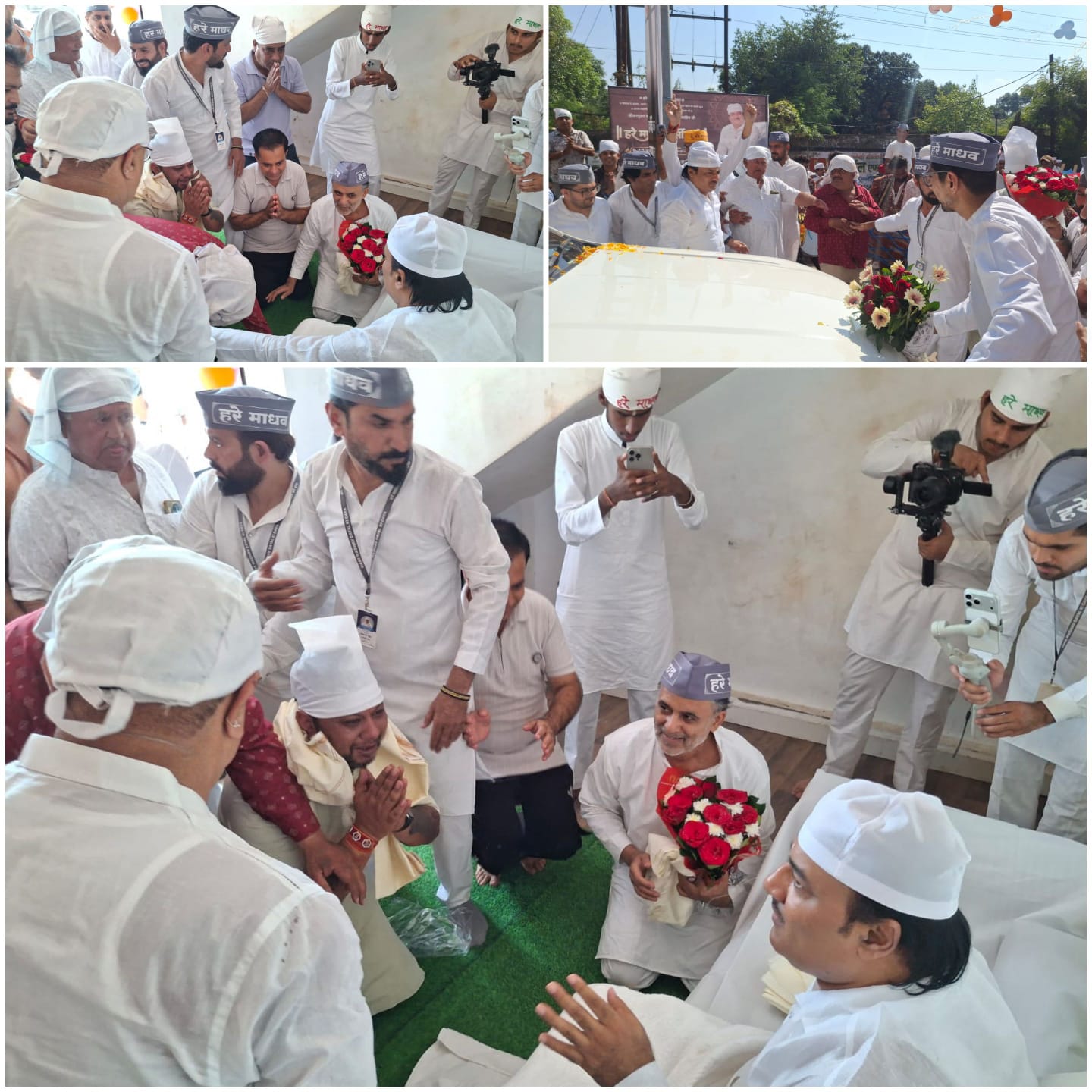 वर्सी मेले के अवसर पर स्टेशन स्थित साई कृपा ट्रांसपोर्ट में सतगुरु साई ईश्वर शाह जी का भव्य स्वागत