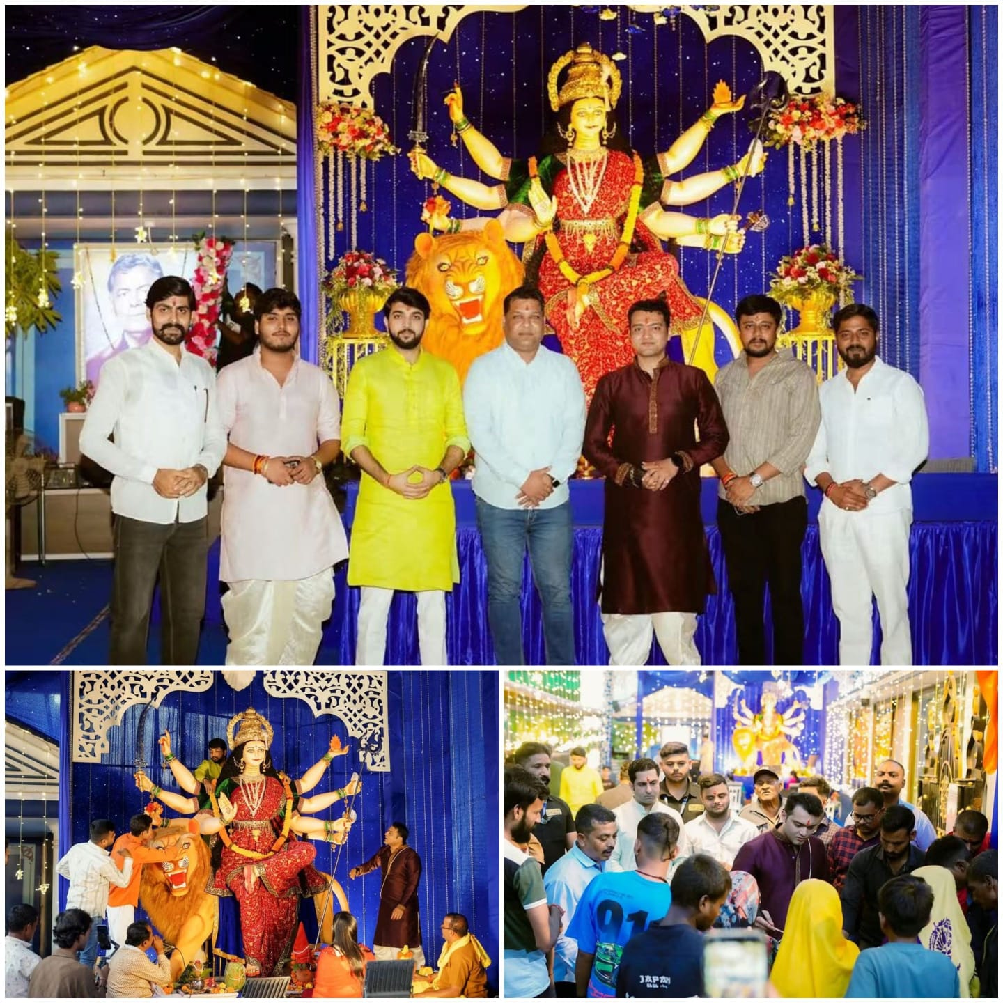 पाठक वार्ड के शांति भवन में नवरात्र पर्व की धूम, बैठकी पर स्थापित हुई मां जगत जननी की भव्य प्रतिमा 1 पाठक वार्ड के शांति भवन में नवरात्र पर्व की धूम, बैठकी पर स्थापित हुई मां जगत जननी की भव्य प्रतिमा